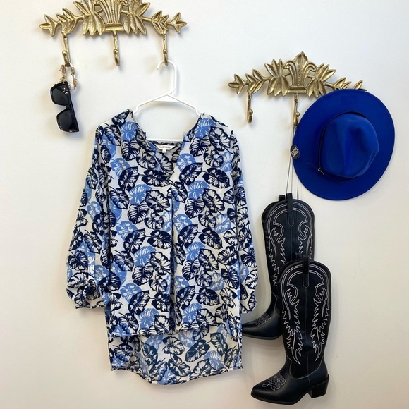 🆕Leaf abstract tunic Xl pit 23” - Picture 2 of 3